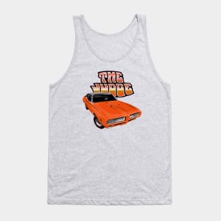 Classic car shirt featuring orange 69 Pontiac GTO Judge Tank Top